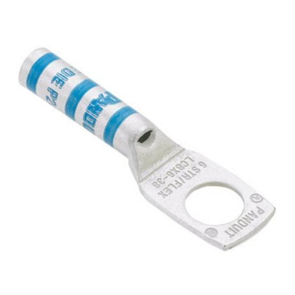 Panduit Lug Compression Connector, No.6 AWG LCBX6-38-L